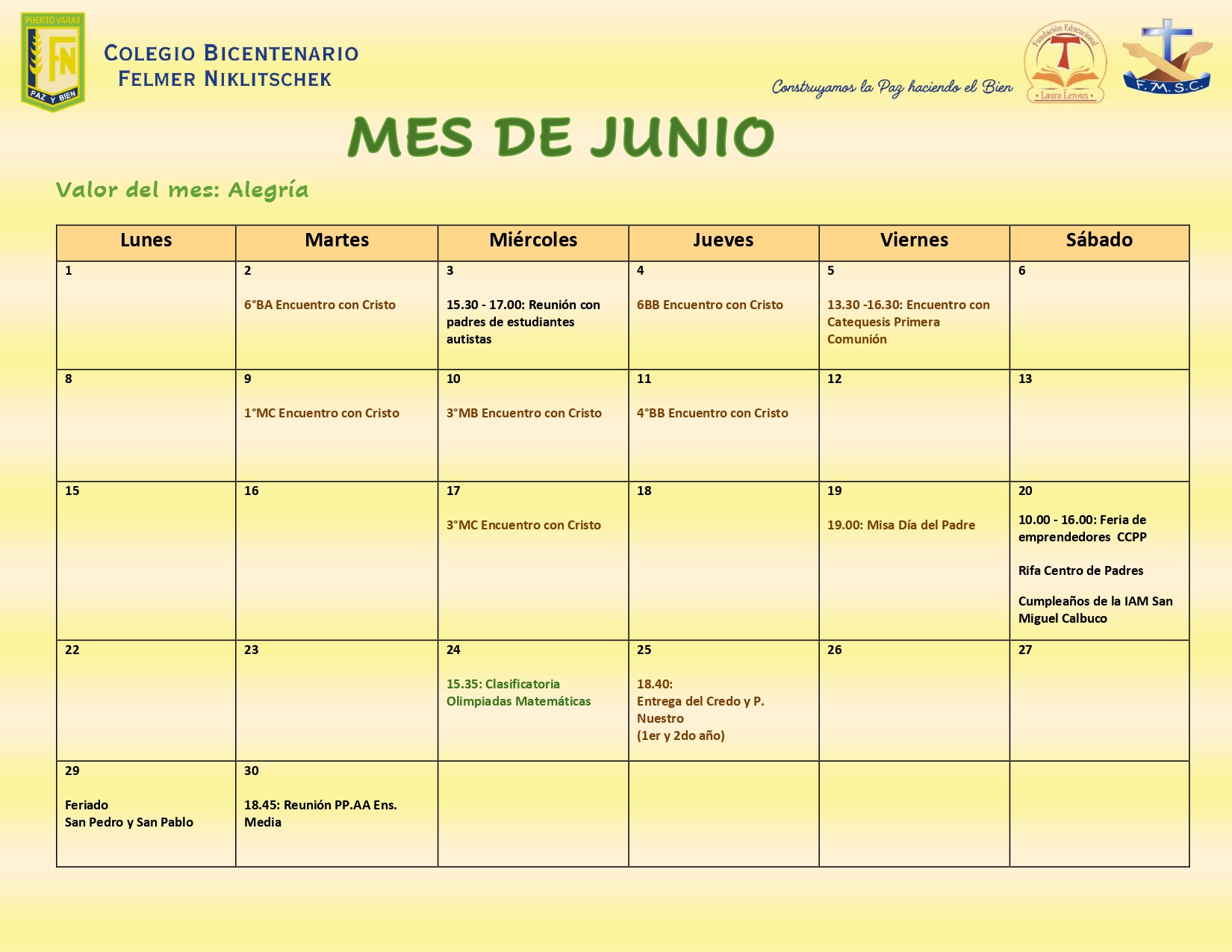 Calendario Escolar